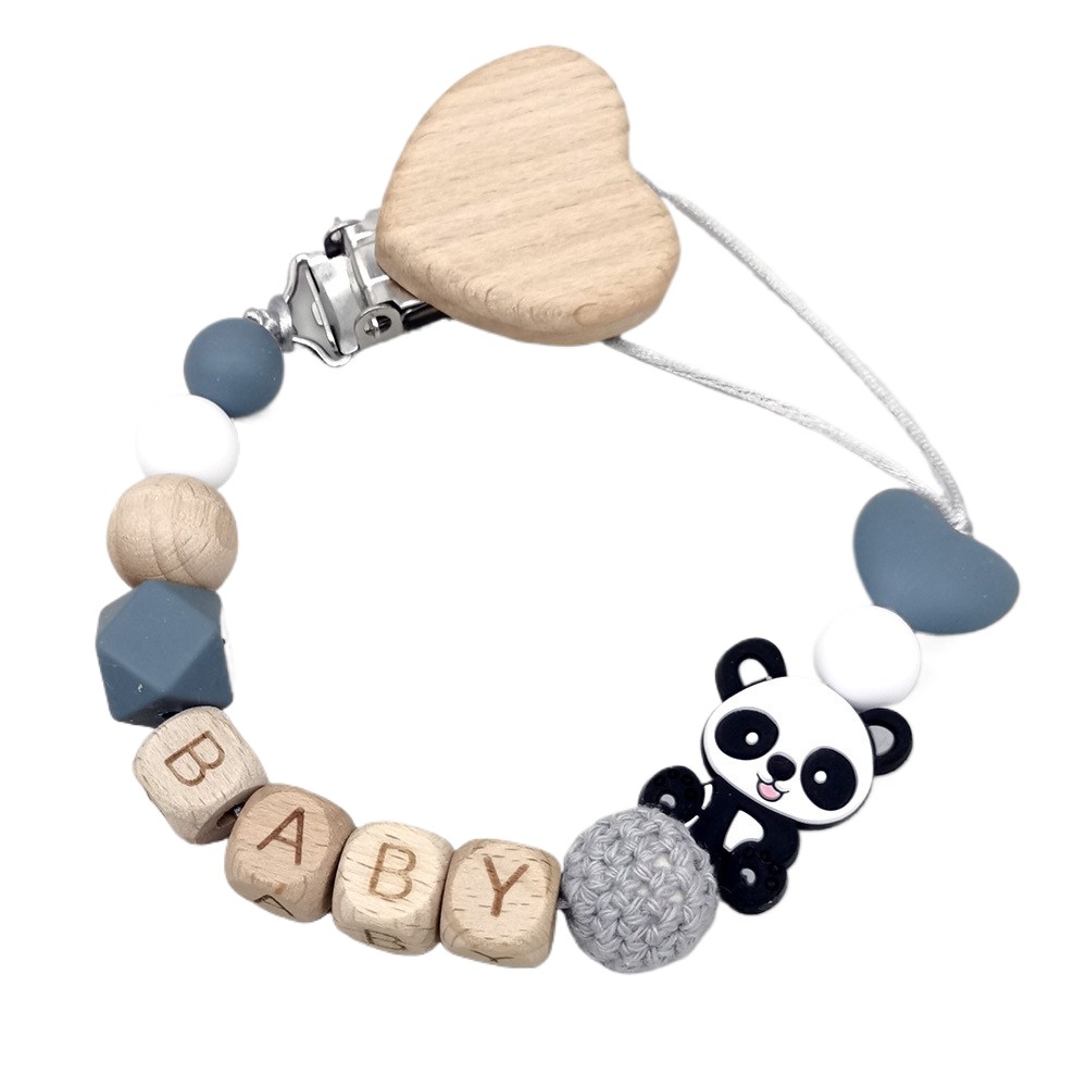 Baby Products For 1 Year Old - 木製のパーソナライズされたベビーおしゃぶりチェーン、かわいい動物デザインのおしゃぶりクリップ、赤ちゃん用 - 安全なおしゃぶりホルダー