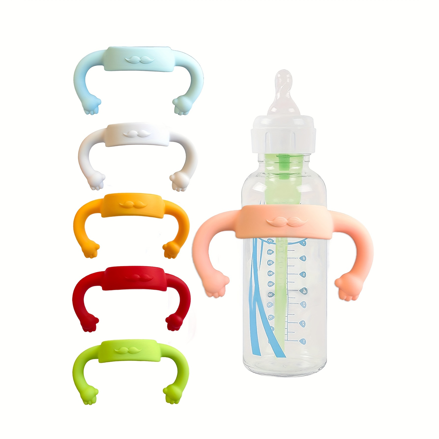 Zwitsal Baby Products - リトルハンドシリコンユニバーサル哺乳瓶ハンドルスリーブ、ほとんどの通常のネックボトル用の多機能ソフトハンドル