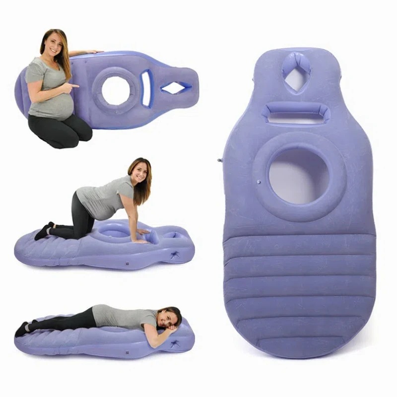 妊娠期用、空気注入式ヨガマット。お腹の部分がくり抜かれた構造 - Nursing Pillow Breastfeeding のレビューと価格
