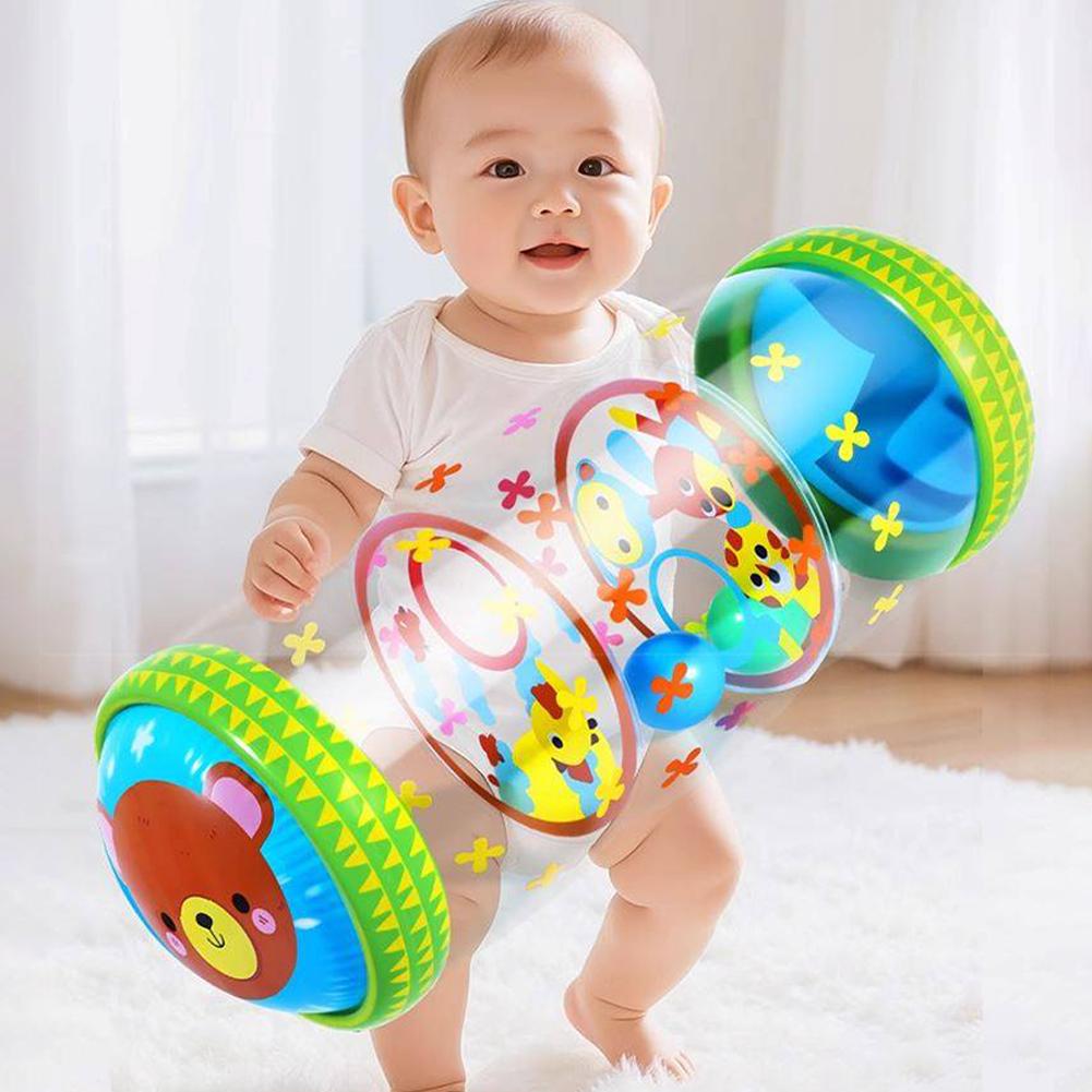 ガラガラとボール付きの空気注入式ベビー用クロールローラーおも - Baby Products 1 Year のレビューと価格