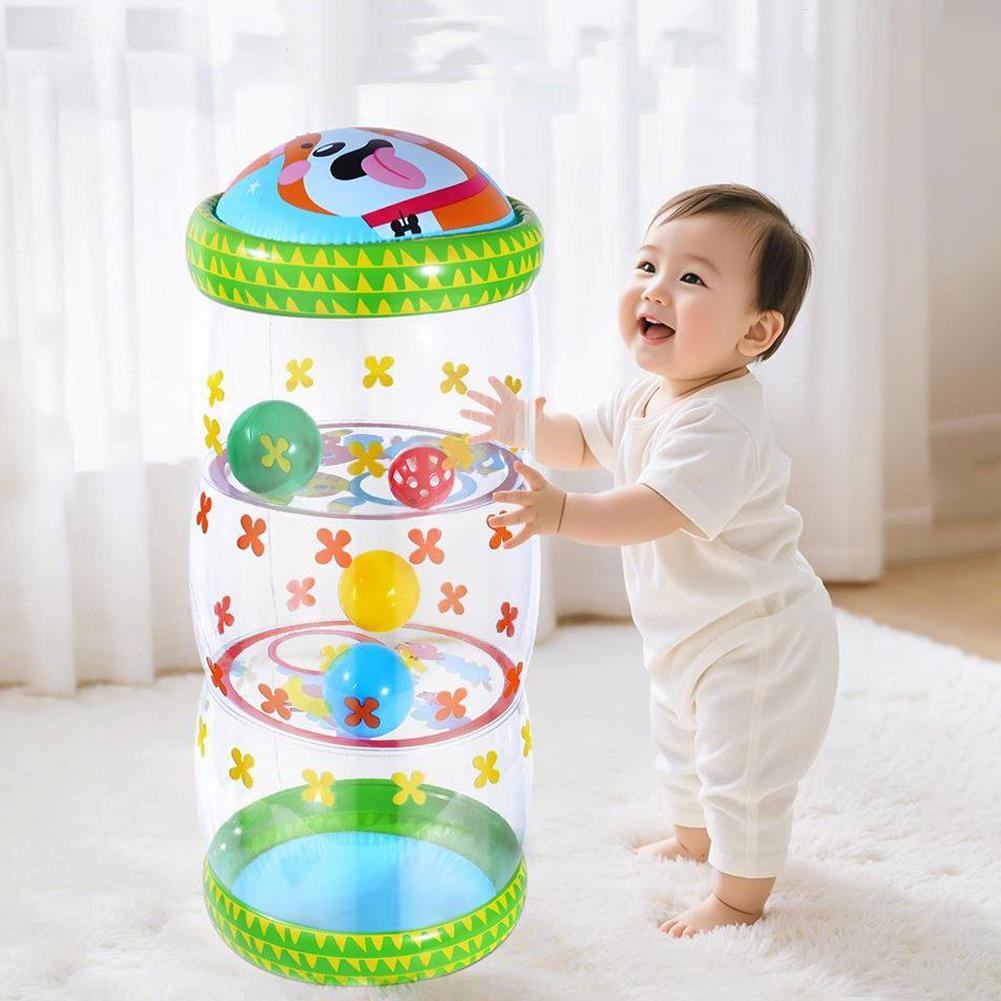 ガラガラとボール付きの空気注入式ベビー用クロールローラーおも - Baby Products 1 Year のレビューと価格