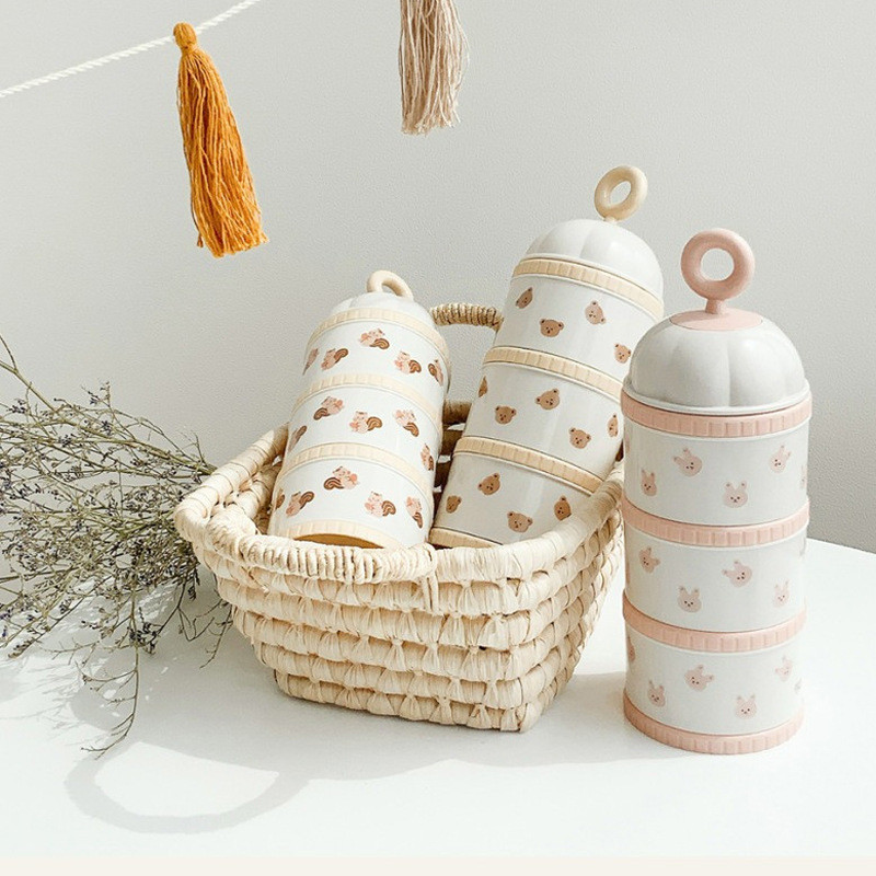 かわいいクマの粉ミルクボックス離乳食アクセサリー新生児 3  - Zwitsal Baby Products のレビューと価格
