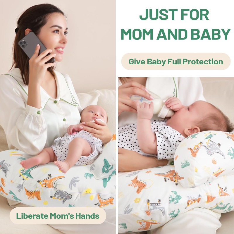 アニマルプリントカバー付き授乳枕 - 取り外し可能で洗える、 - Nursing Pillow Breastfeeding のレビューと価格