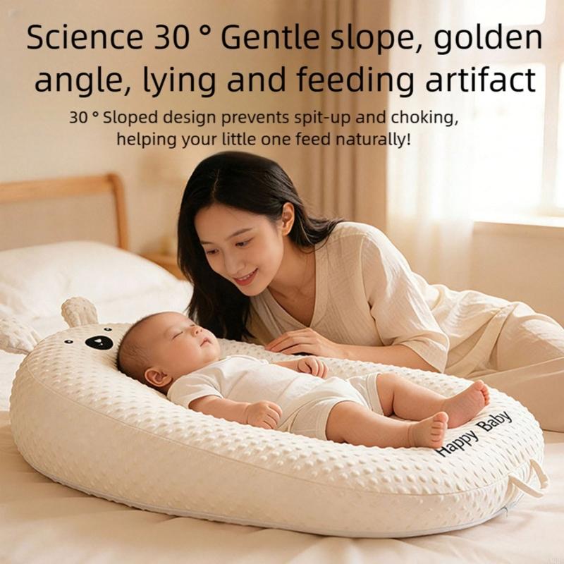 ベビードット傾斜枕漫画パターン抗唾吐きサポート枕睡眠授乳のた - Nursing Pillow Breastfeeding のレビューと価格